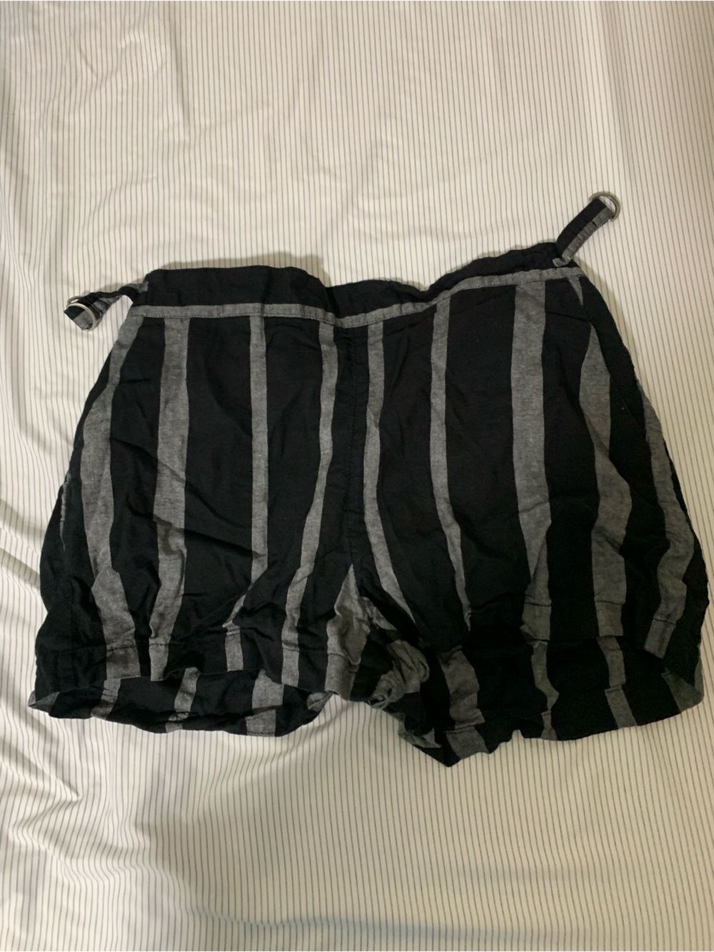 Who What Wear Striped adjustable shorts
